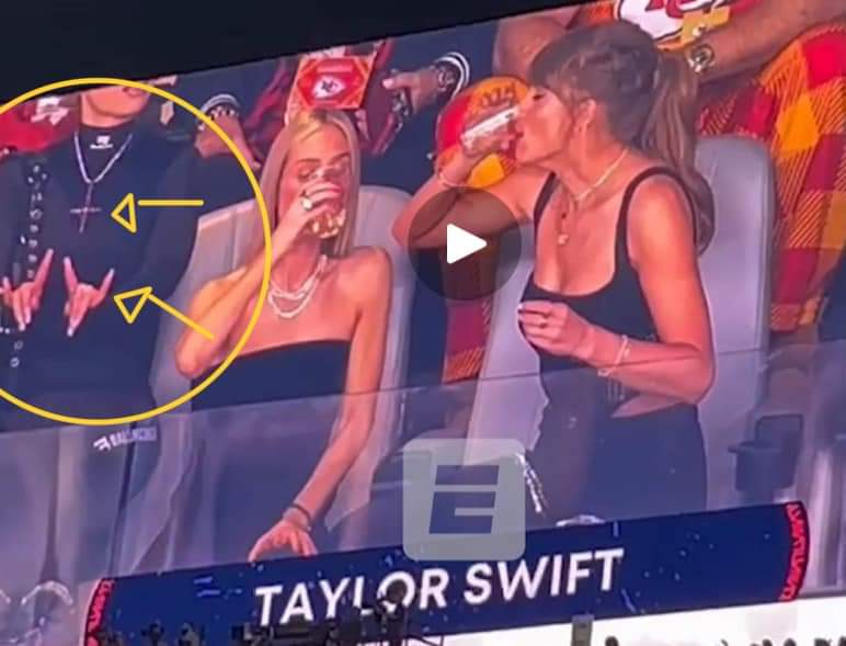 TerrencePerfect's tweet image. These people do it in your face. You will still drink the Kool aid and watch the events just like in ancient Rome. Girl throwing up Baphomet sign with an upside down cross, and with a Balenciaga attire on the side. They aren't hiding their Satanism it's in your face.