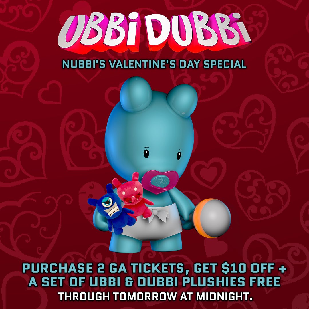 UbbidubbiFest's tweet photo. Act fast! You only have until TOMORROW at midnight to grab 2 GA tickets with a $10 discount PLUS get a pair of Ubbi &amp; Dubbi plushies for FREE.💙💜

Purchase yours today at https://t.co/ideVaqQ7E6 https://t.co/juGwbm1Ayo