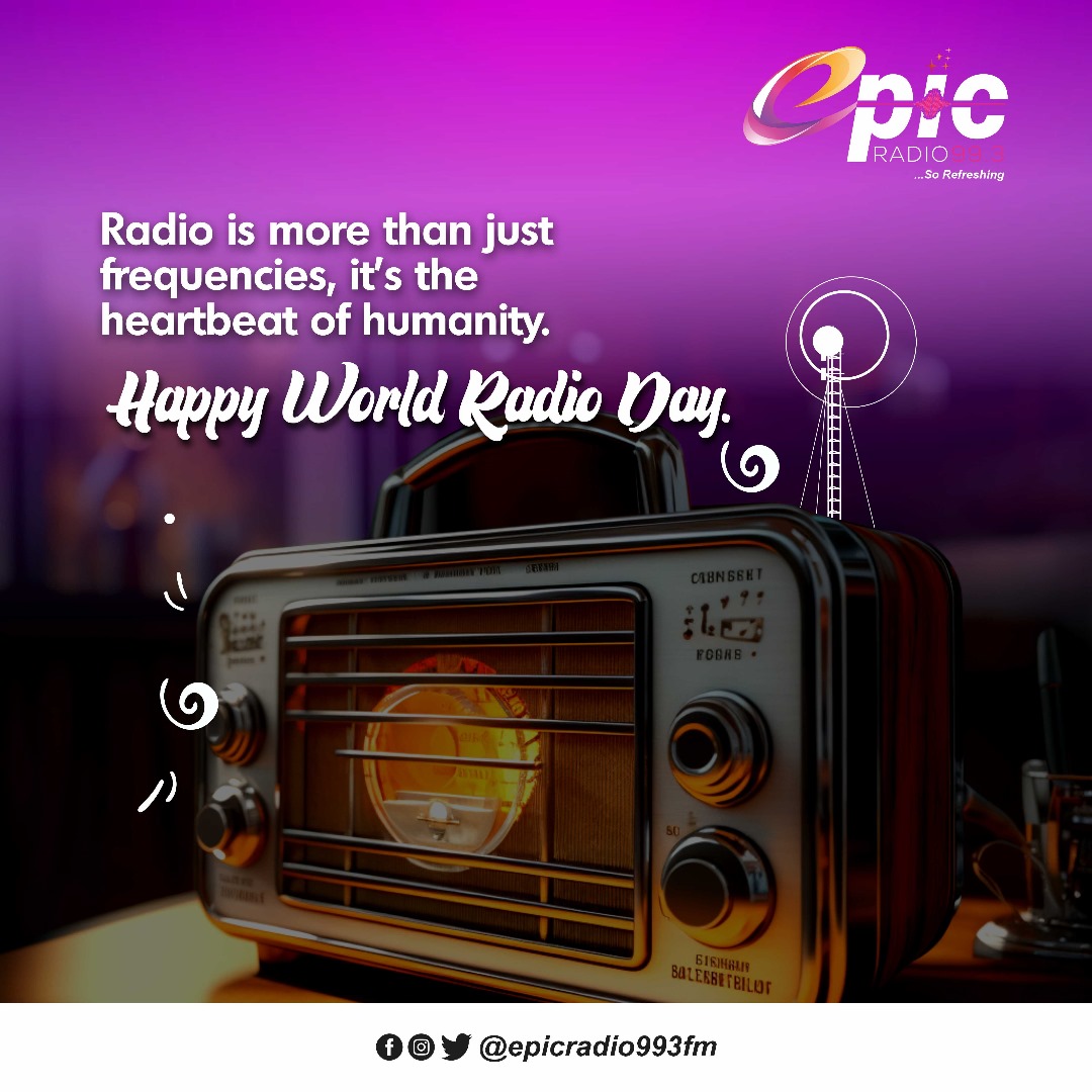 On World Radio Day, we celebrate <a href="/epicradio993fm/">Epic Radio 99.3fm</a> impact and we strive to be better. Thank you all for coming this far with us 👏