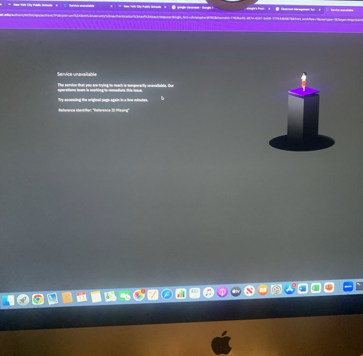 RitaJosephNYC's tweet photo. When I tried logging on with my son this morning, this is what I saw. I can only imagine what other parents are going through. https://t.co/RIhyIxxc01