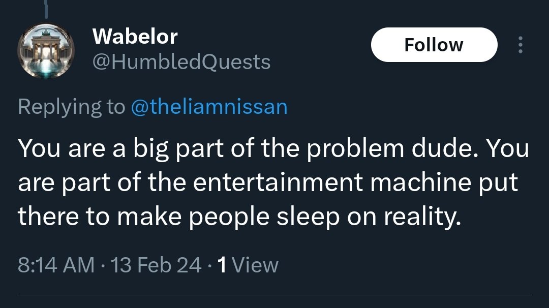 theliamnissan's tweet photo. No dipshit I'm actually just a suburban dad from Texas who like to fuck with stupid people like you https://t.co/1Dlgv5dODa