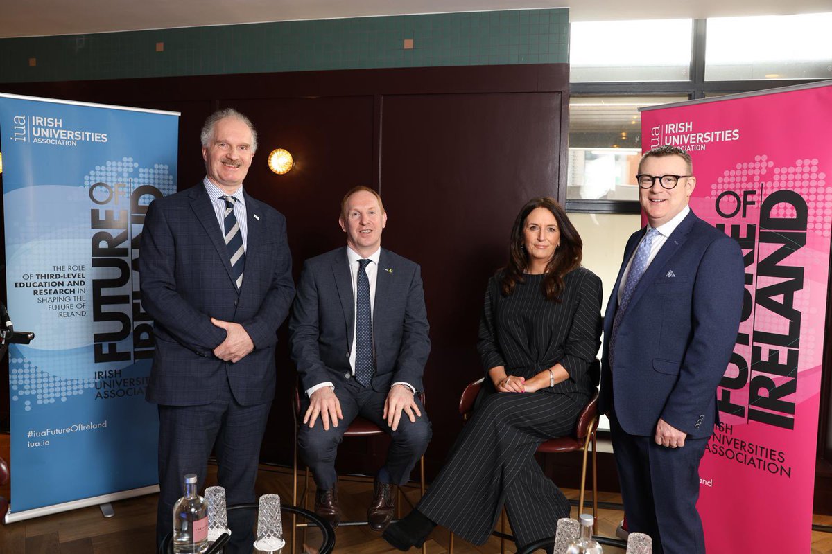 Delighted to chair such an interesting conversation with Prof. David FitzPatrick, President of @WeAreTUDublin, Michael Beary, former Country Manager Ireland for Amazon Web Services & Michael Lohan share their views on the link between talent and FDI. #IUAFutureOfIreland