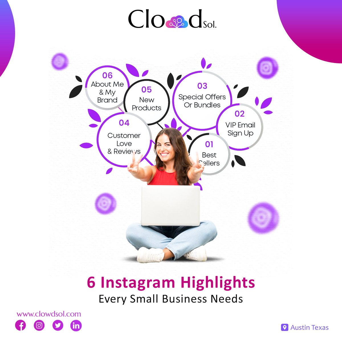 Clowdsol's tweet photo. Are you ready to take your small business to the next level on Instagram?
https://t.co/e5B39a7TeE

.

.

.

#SmallBusinessTips, #InstagramMarketing, #EntrepreneurLife, #BusinessStrategy, #SocialMediaSuccess, #BehindTheScenes, #ProductShowcase, #CustomerReviews, #Promotions https://t.co/Ln91yOfel7