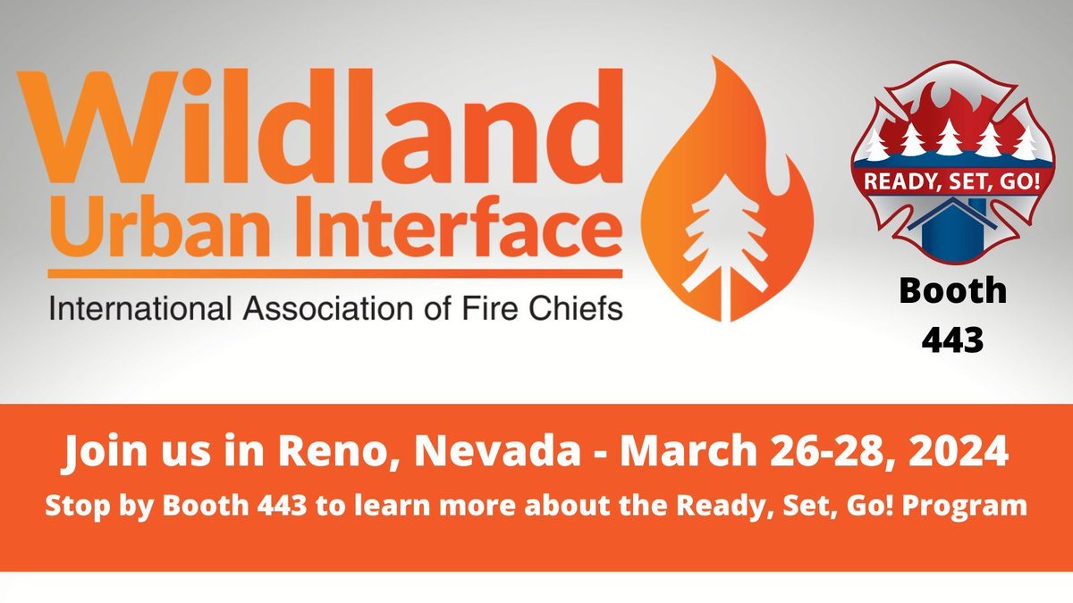 RSGProgram's tweet image. Join us in Reno, Nevada, from March 26-28, for the IAFC&apos;s annual Wildland-Urban Interface (WUI) conference. Come be inspired, make new connections, and learn different approaches to community protection, prevention, and mitigation. 

@IAFC @IAFC_WFP
#fireadapted #wildfireready