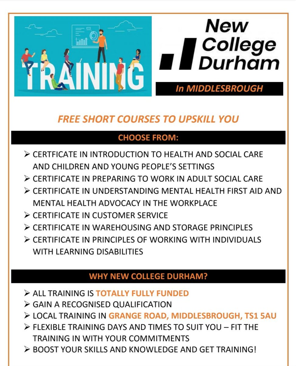 programme_start's tweet image. 🛑FREE COURSES IN MIDDLESBROUGH 🛑

Are you 19+ and living in the Tees Valley area?
Following course,starting in March.

-📦Warehousing and Storage Principles

Interested?
Text your full name, and the course you are interested in.

📱 07707207106
*Funding subject to eligibility.