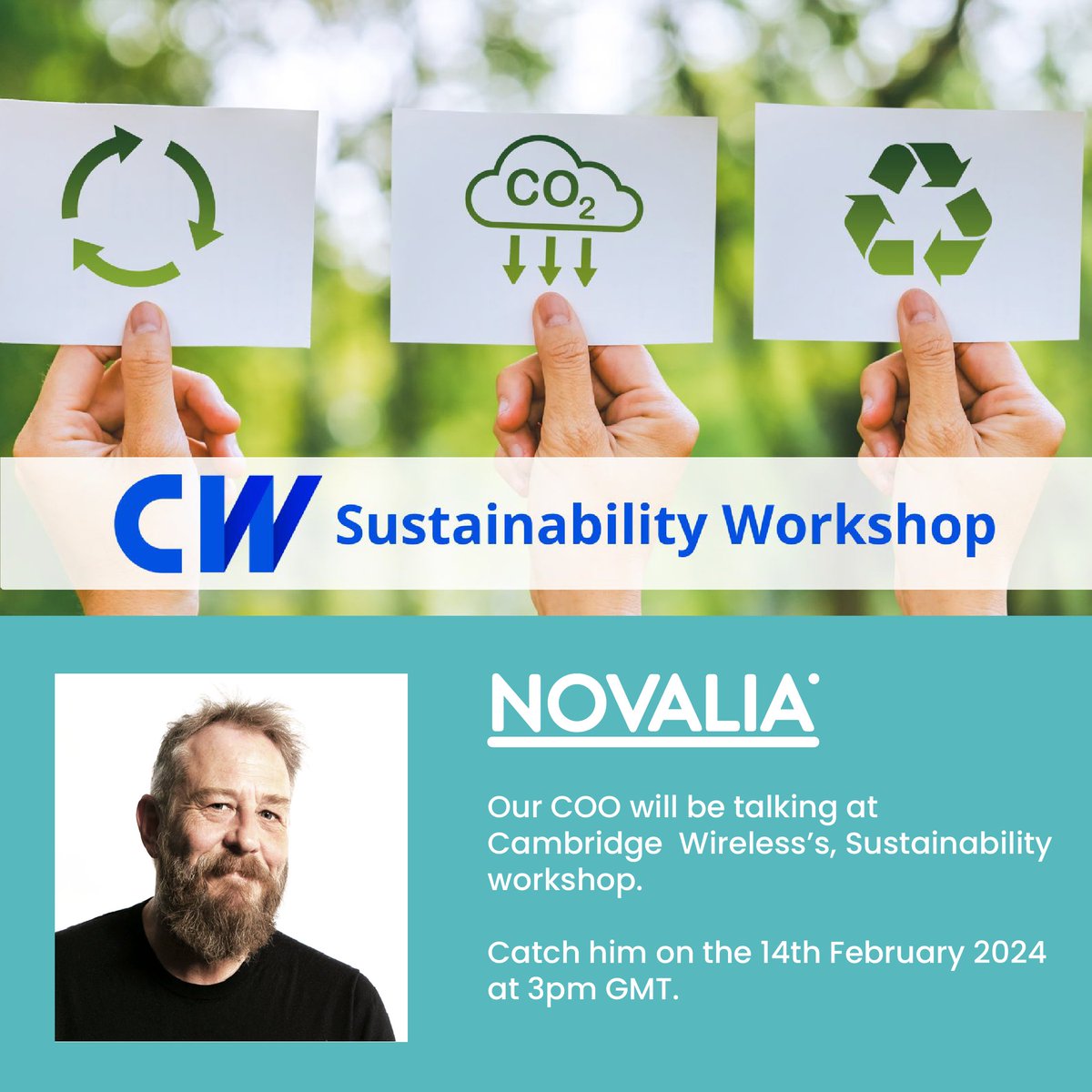 Our COO Chris Jones will be talking at @CambWireless's Sustainability Workshop: ‘Net Zero and the supply chain: what it means for goods and service providers’. Check out what he's got to say , tomorrow at 3pm. ♻ 🍃 

#Sustainability #NetZero #SupplyChains