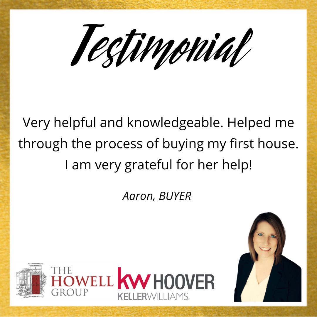 howell_kw's tweet photo. Aaron, thank you so much for your kind words and the wonderful review! It was an absolute pleasure assisting you throughout the process of purchasing your first house. I'm grateful for your appreciation of my expertise and helpfulness. Enjoy your new home! 

#TheHowellGroup #bham https://t.co/pnkb3Eqooh