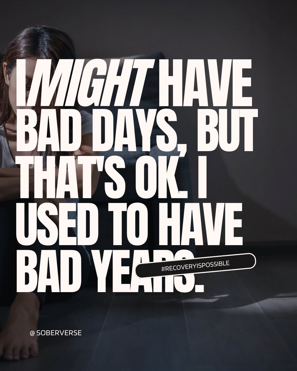 Soberverse's tweet image. Rough days don’t define us—they’re just steps on the road to getting better. 🫂🌱

#addictionrecovery #overcoming #selfacceptance #RecoveryPosse #acceptance #breakthrough