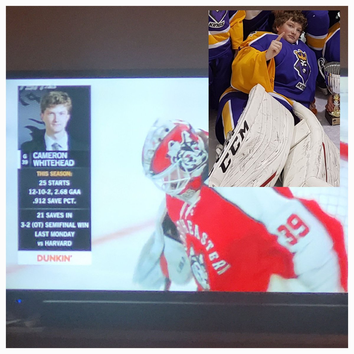 Ottawa Kings Alumni Cameron Whitehead Bean Pot Champion and Top goalie of tournament.  Congratulations, Cam, from everyone.