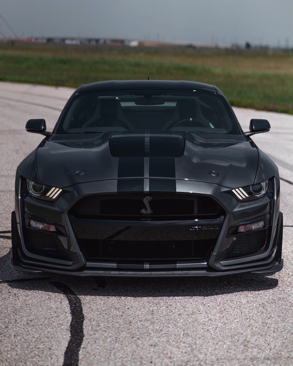 HennesseyPerf's tweet photo. Sneaky snake with 1,000 HP 🐍🏁 #Venom1000
#HennesseyPerformance #ShelbyGT500 #GT500 #Mustang #MustangGT #Ford #FordPerformance #Pennzoil #DarkMatter #ShelbyGT350R #TrackPackage #RaceCar https://t.co/fbrWcFV7IB