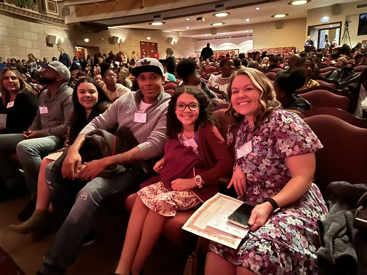 Several of our students/parents/teachers accompanying Austin Hayes to see the Greensboro Opera perform "Be You!": Austin's award winning Opera.  She composed this script and amongst all GCS students who submitted, hers was chosen as the best.    Congratulations Austin!