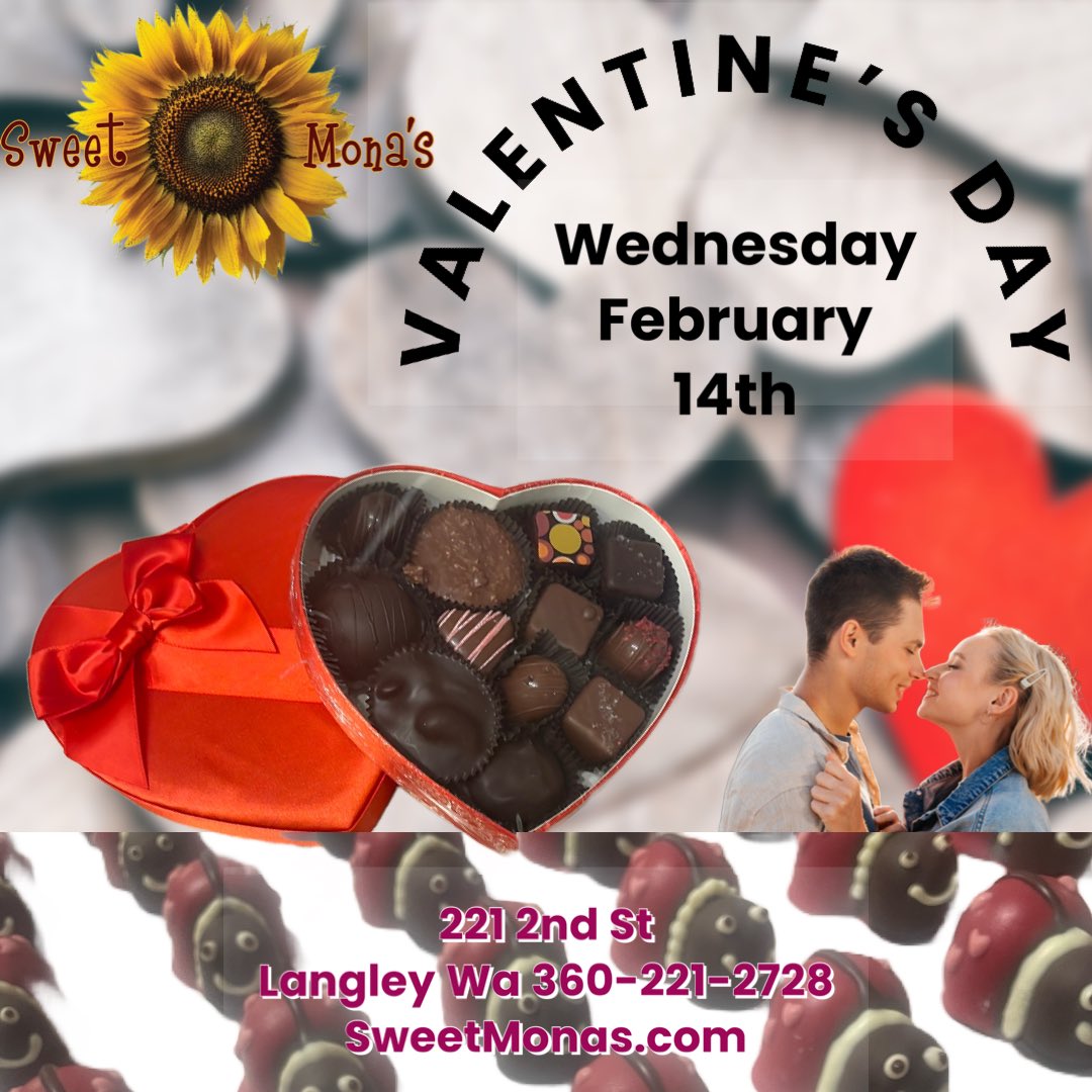 sweetmonas's tweet photo. Valentine’s Day is in two days. Don’t wait until the last minute! Remember to do something loving for yourself. You’re the most important person in your life. 

#sweetmonaschocolates
#sweetmonaschocolate
#southwhidbey
#langleywa
#chocolates
#truffles
#caramels
#valentines https://t.co/rK8LcJqNmW