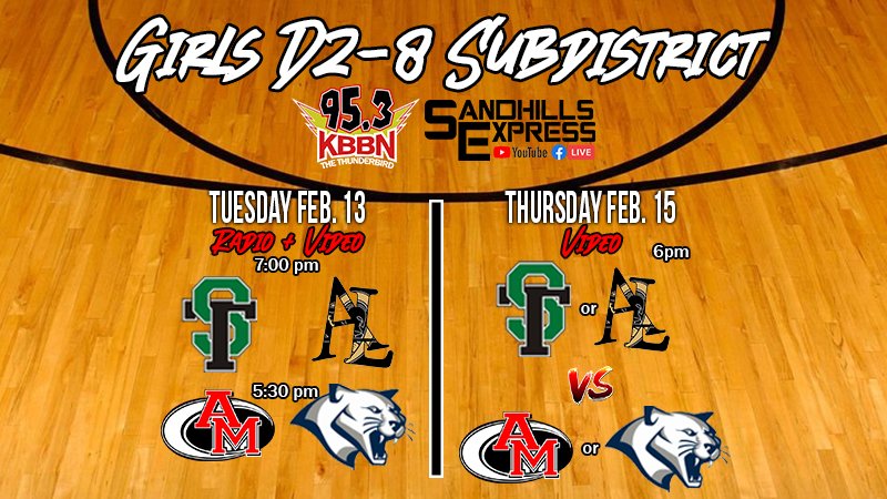 KBBNsports's tweet photo. GAME DAY
Join Jeremy and Larry as Sandhills/Thedford, Ansley/Litchfield, Anselmo-Merna, and Central Valley look to continue their seasons!

Watch: https://t.co/V1eVawh1YO
Listen: 95.3 FM, https://t.co/nIpatNQsXI, free KBBN app

#nebpreps https://t.co/feZAa99zbC