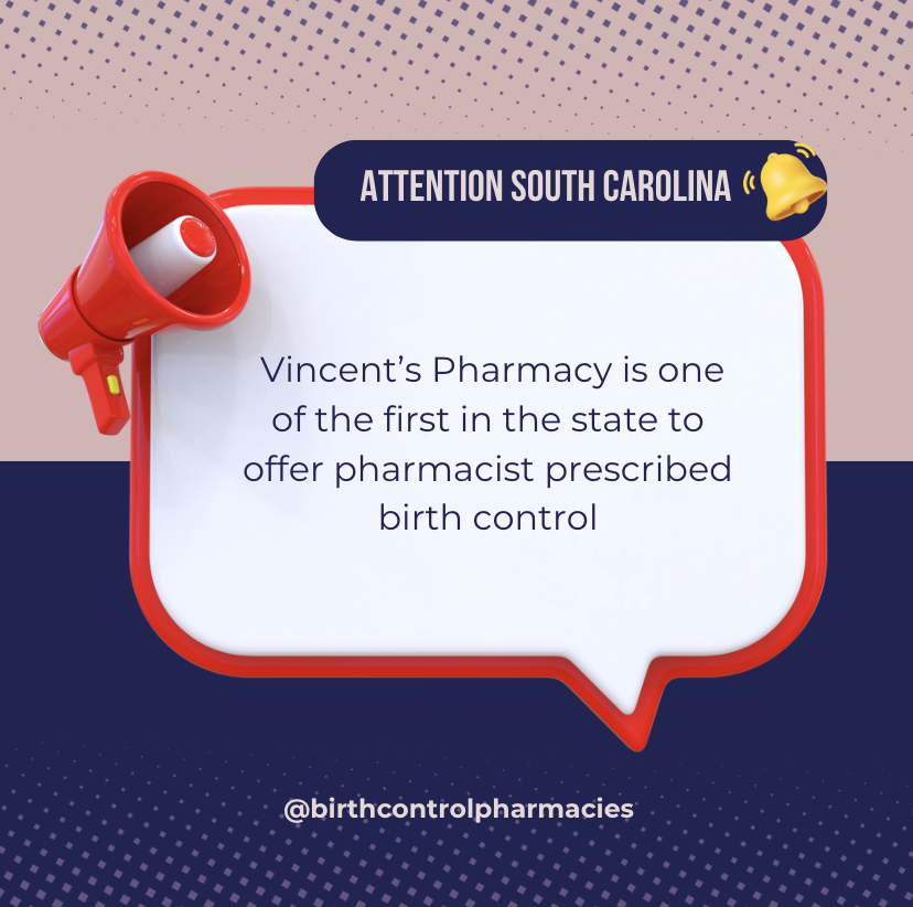 "Empower yourself with convenient and confidential Birth Control Services at Vincent's Pharmacy in South Carolina. Your reproductive health matters, and we're here to provide compassionate care tailored to your needs.”💊✨ #VincentPharmacy #ReproductiveHealth #SouthCarolina #BCP