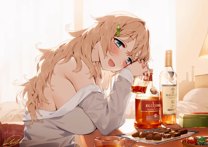 【オリジナル】 バレンタインの日の酔いどれバッカスさん