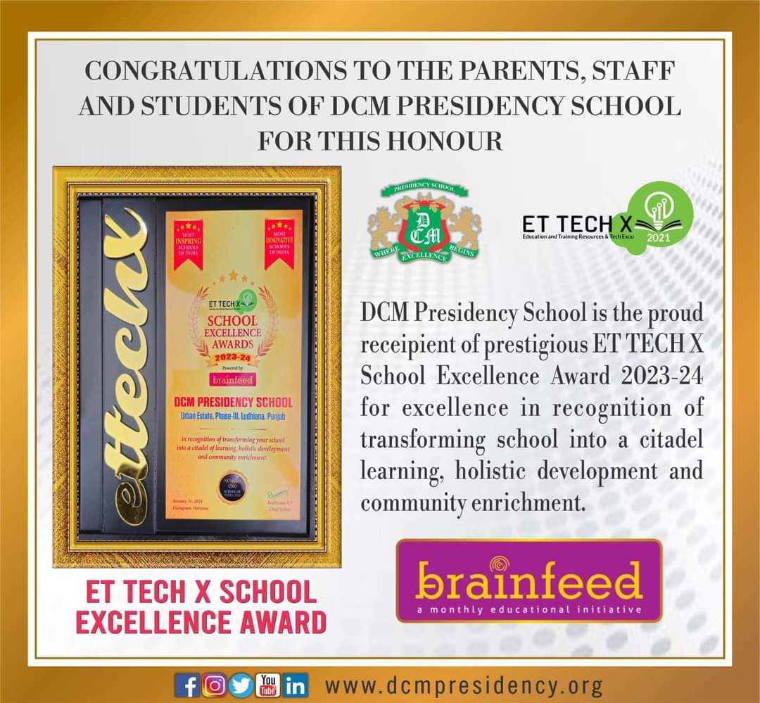 #BestSchoolInLudhiana #DCMP #award #BrainFeed