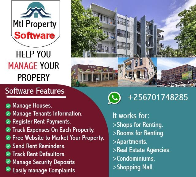 Get Property Manager and Rent Collection Software
❇️ Track Tenant Information.
❇️ Track Company Expenses.
❇️ Track Rent Defaulters.
❇️ Track Tenants Complaints.
❇️ Rent Payment Notification.
❇️ Tracks Security deposits.
❇️ Track Vacant &amp; Occupie Houses
Call  0779930639
