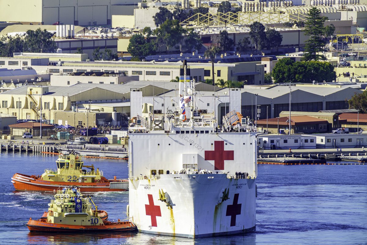 WarshipCam's tweet photo. USNS Mercy (T-AH-19) Mercy-class hospital ship coming into San Diego following 4-month deployment - February 12, 2024 #usnsmercy #tah19

SRC: TW-@cjr1321 https://t.co/HVWgiyRh32
