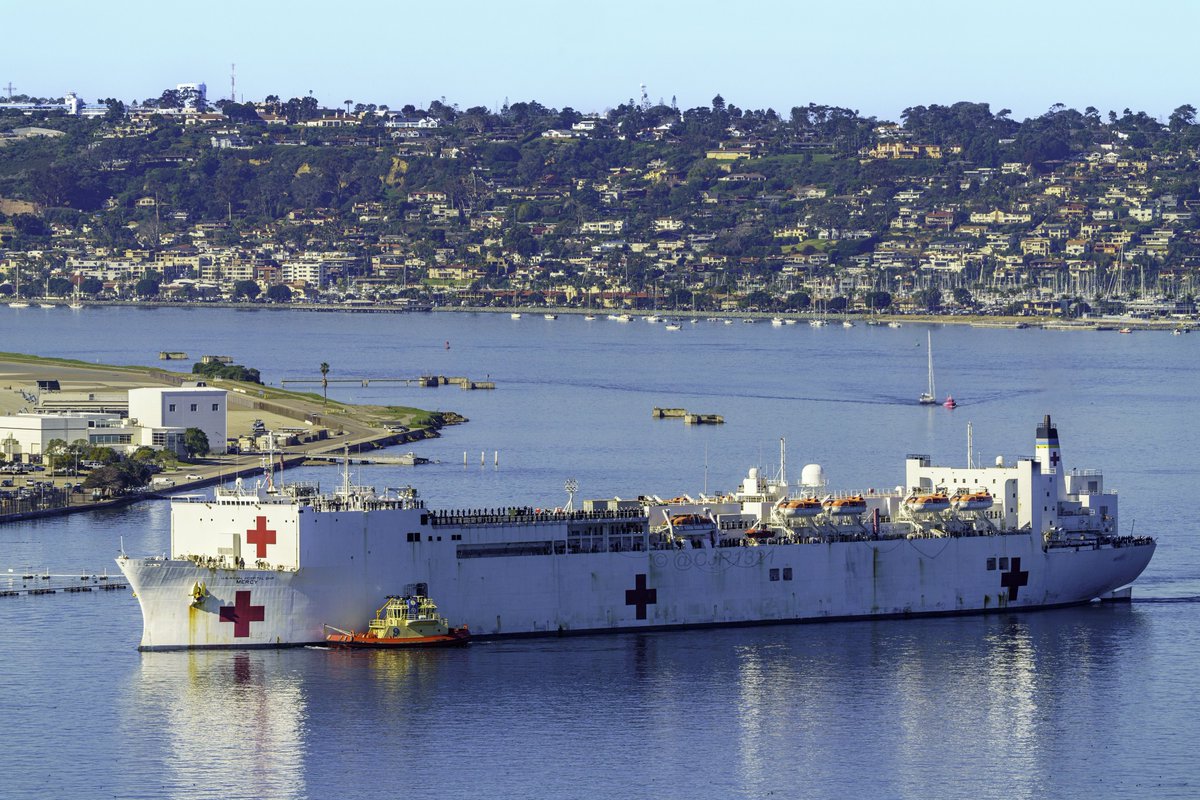 WarshipCam's tweet photo. USNS Mercy (T-AH-19) Mercy-class hospital ship coming into San Diego following 4-month deployment - February 12, 2024 #usnsmercy #tah19

SRC: TW-@cjr1321 https://t.co/HVWgiyRh32