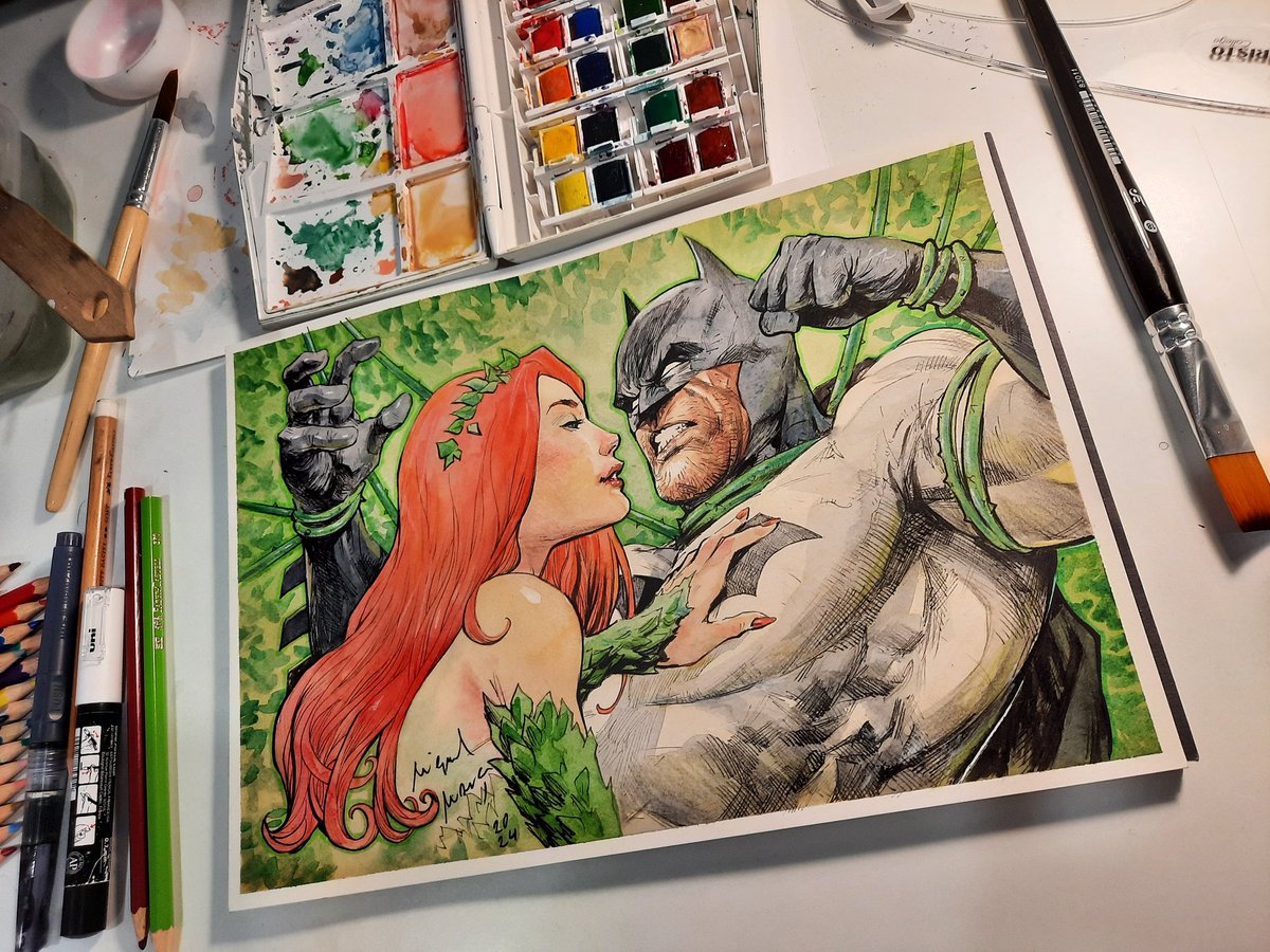 #PoisonIvy vs #Batman commission for #nerdshow_bologna #commission #dccomics