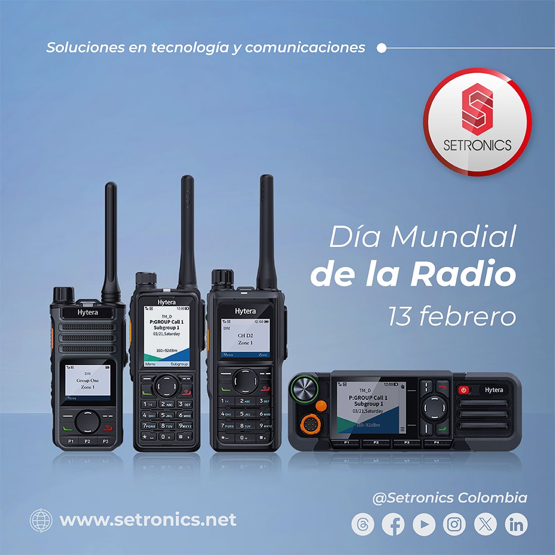 setronicssas2's tweet photo. 📻🌍 ¡Hoy celebramos el Día Mundial de la #Radio!

Una herramienta de #comunicación invaluable que #conecta a personas de todo el #mundo. 

Desbloqueé la #Conectividad sin límites

 #Análogo #Digital #POC #DiaMundialDeLaRadio https://t.co/YnoHPSJjdK