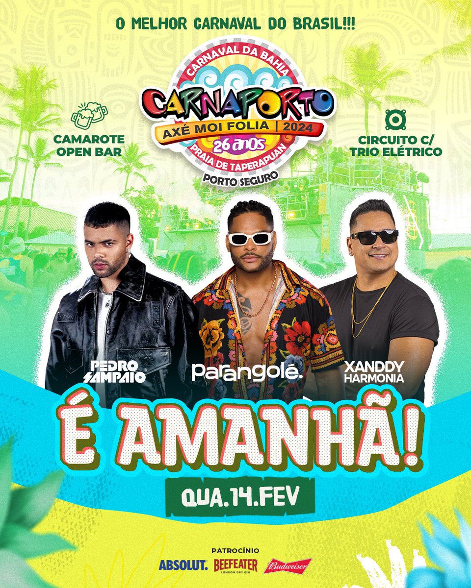 AxeMoiOficial's tweet photo. Amanhã!!!!!!
Queremos ver todo mundo no Cavalinho com Pedro Sampaio!!!!! 🐴🐴🐴
Preparados?! 🔥🔥🔥🔥🔥
#carnaporto2024 #carnaval2024 #carnavalnabahia #axemoi #portoseguro #openbar #xanddy #leosantana #tomate #parangole #timbalada #pedrosampaio #ivete #psirico #triopizro https://t.co/zvyyiwFHRJ