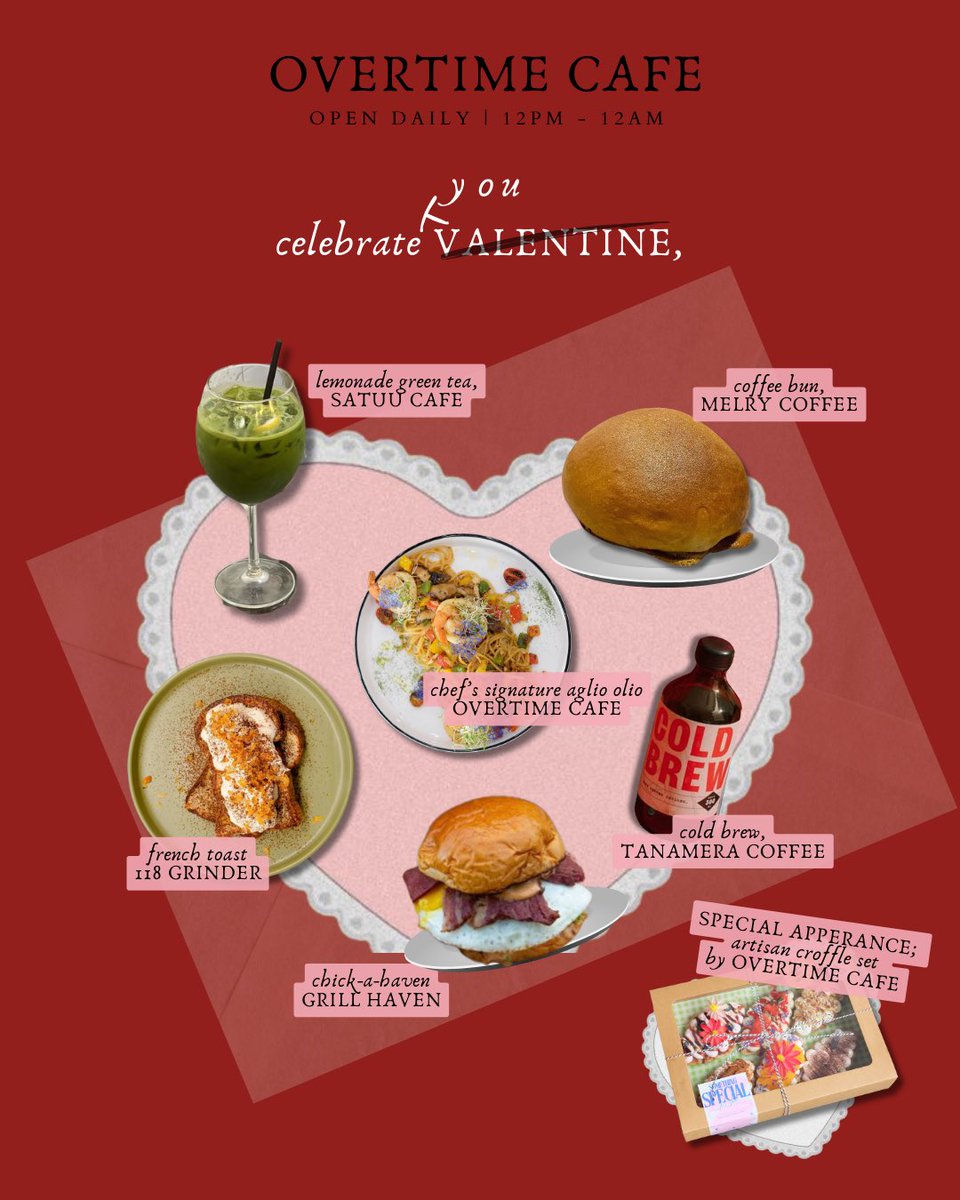 Come on down and let’s celebrate YOU with your favourite cafe(s). Your presence is the perfect reason for a gathering of good times with us. Here are some of our top-picks for you to spend the day ❤️✨ psst: our Artisan Croffle set is available starting tomorrow till forever!