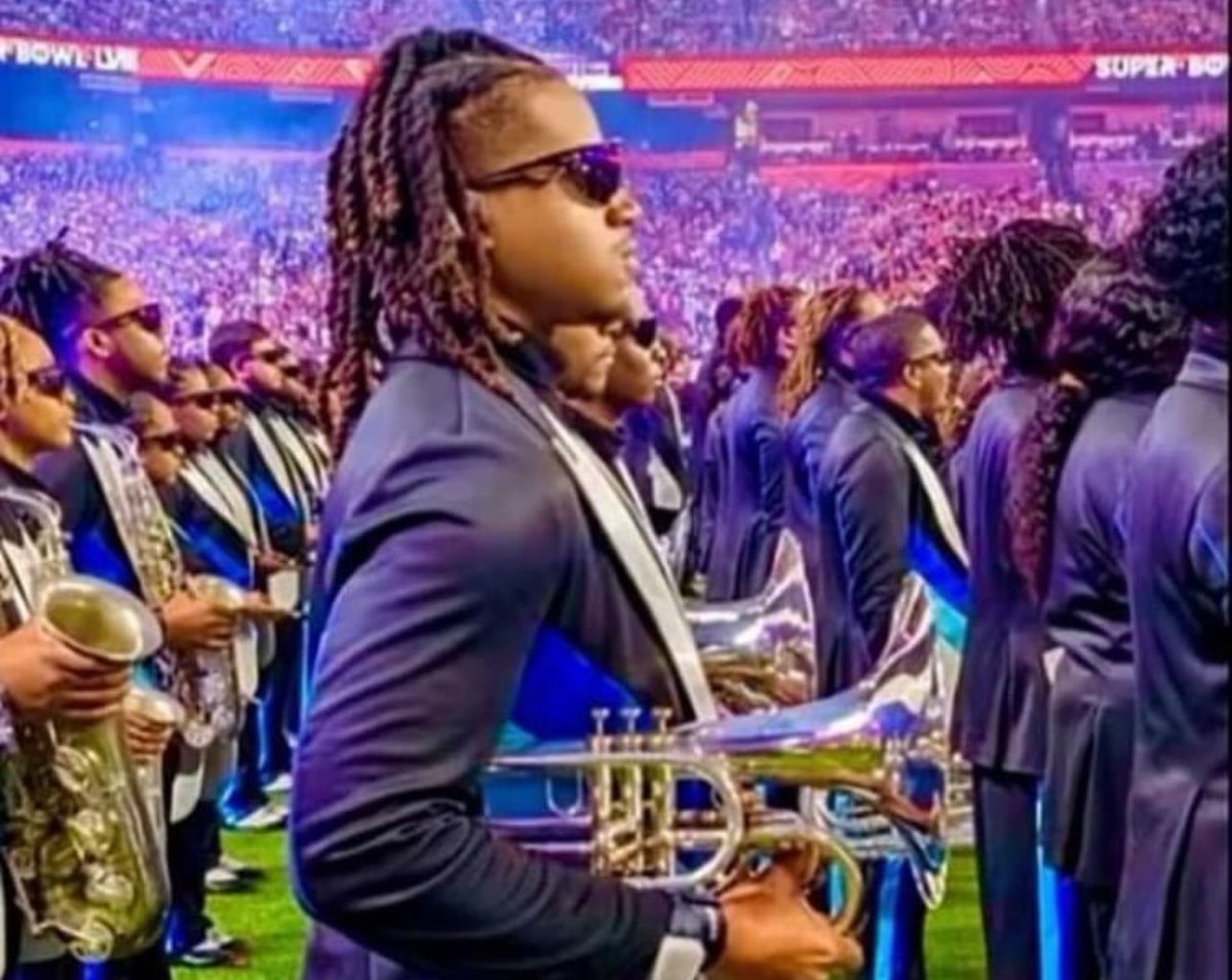 Huge s/o & job well done to our Marching Tiger Alumni D’Marco Goggins on his performance with @usher & @sonicboom_ots at the Super Bowl!!!!!!! Keep up the great work!!!!!