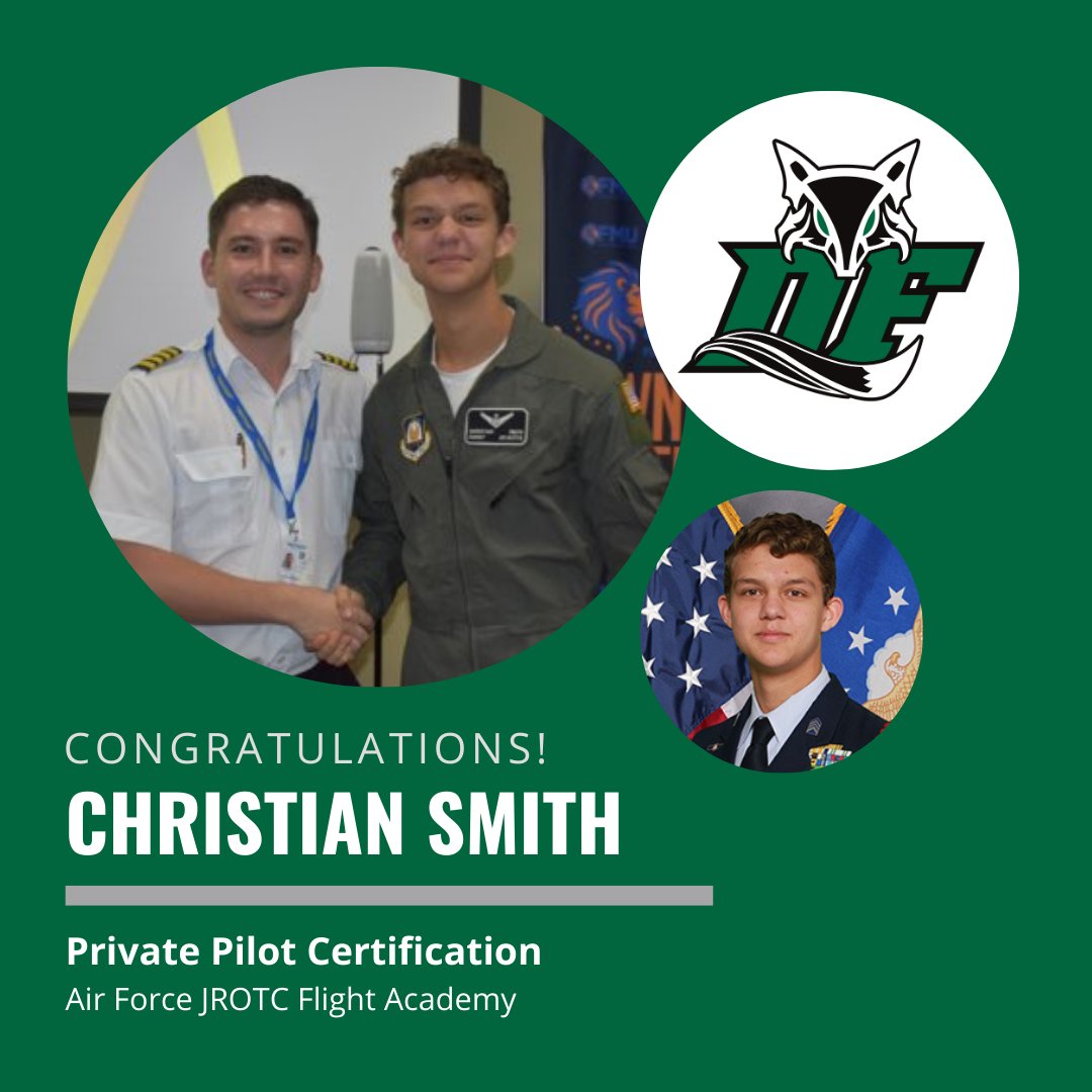 LexRich5Schools's tweet photo. β#D5GRAD Spotlight! Congratulations to @dutchforkhigh #JROTC Cadet Christian Smith for graduating from the #AirForce JROTC Flight Academy this past summer, earning a private pilot license via a #AFJROTC HQ $25K scholarship. #OurD5Story: https://t.co/jHdNMXLxMc #LexRich5Schools https://t.co/Q1x5koHtam