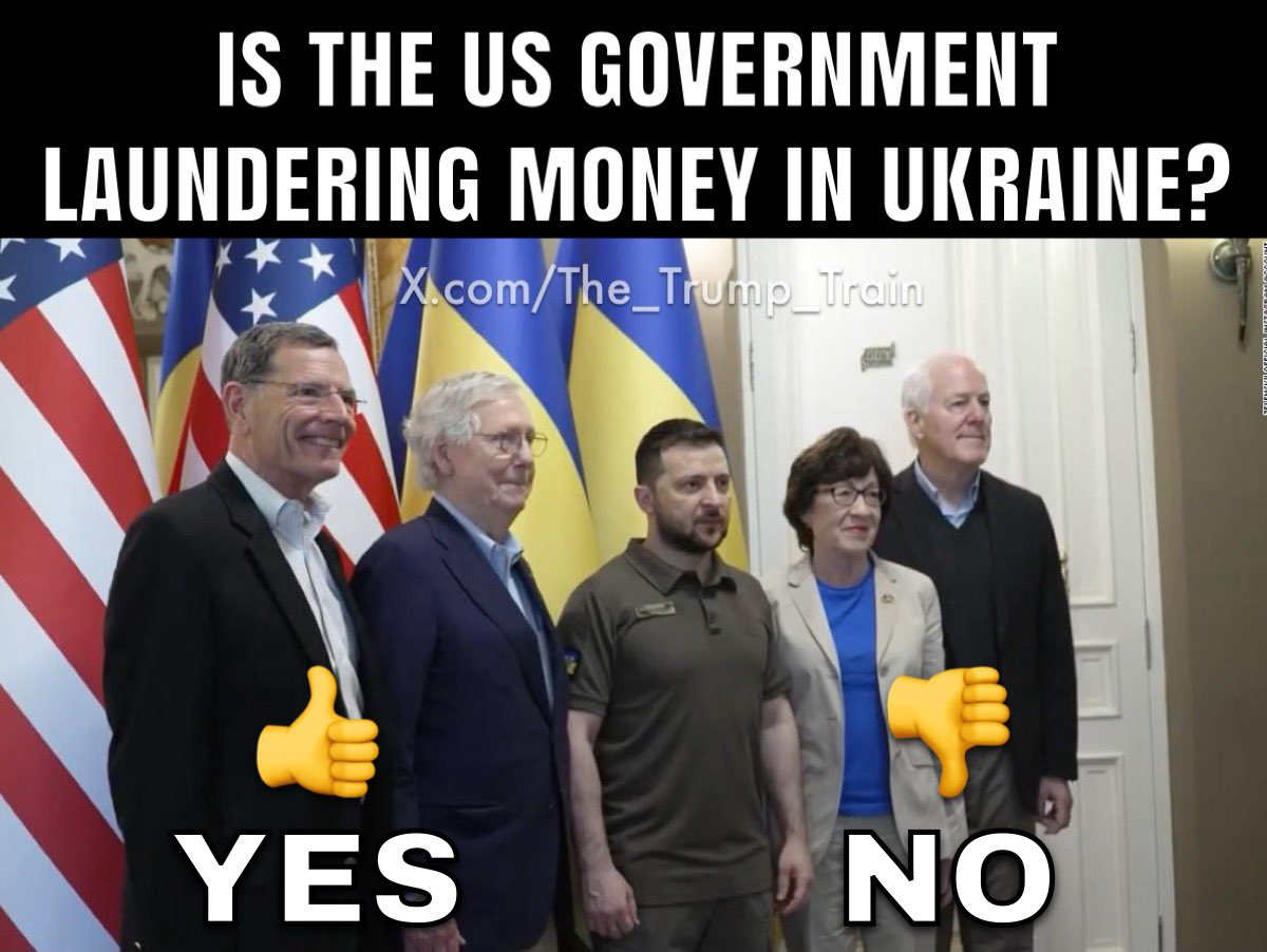Do you think the US Government and deep state politicians are using the Ukraine War funding to launder money back into their own pockets? YES or NO??