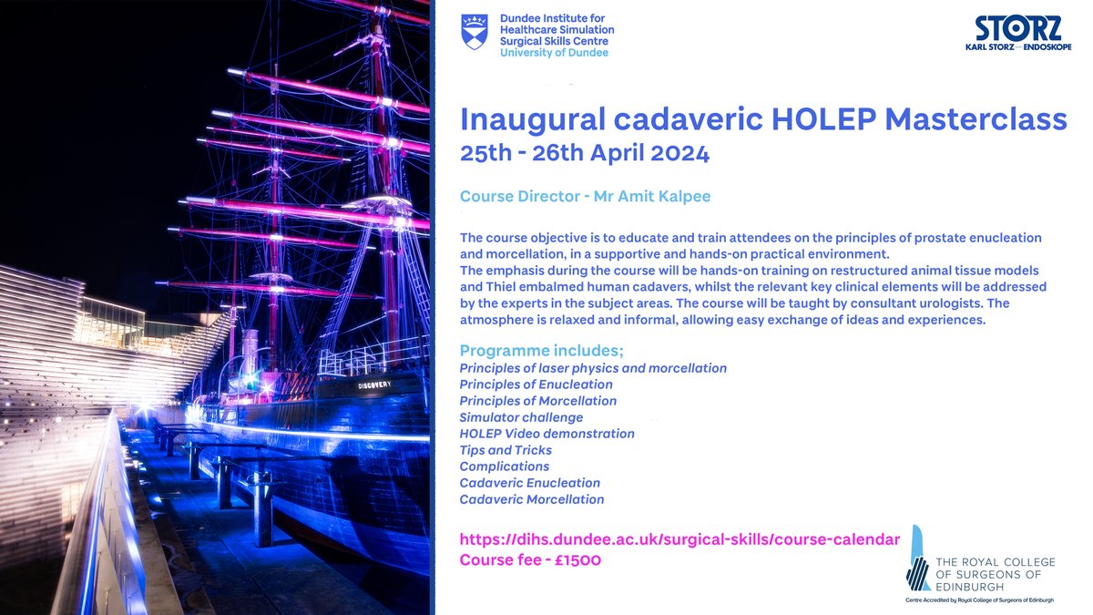Dundee Surgical Skills UoD (@dihs_surgical) on Twitter photo We would love to welcome you to our Inaugural cadaveric HOLEP Masterclass in April, you can register here dihs.dundee.ac.uk/courses/urolog… <a href="/Uro_News/">Urology News</a> <a href="/BAUSUrology/">BAUS</a> <a href="/UrologyTimes/">Urology Times</a> <a href="/EMJUrology/">EMJ Urology</a> <a href="/Uroweb/">European Association of Urology (EAU)</a> <a href="/NewsLifeScience/">News Life Sciences</a> <a href="/a_kalpee/">Amit Kalpee</a> <a href="/BJUIjournal/">BJU International</a> We would love to welcome you to our Inaugural cadaveric HOLEP Masterclass in April, you can register here dihs.dundee.ac.uk/courses/urolog… <a href="/Uro_News/">Urology News</a> <a href="/BAUSUrology/">BAUS</a> <a href="/UrologyTimes/">Urology Times</a> <a href="/EMJUrology/">EMJ Urology</a> <a href="/Uroweb/">European Association of Urology (EAU)</a> <a href="/NewsLifeScience/">News Life Sciences</a> <a href="/a_kalpee/">Amit Kalpee</a> <a href="/BJUIjournal/">BJU International</a>