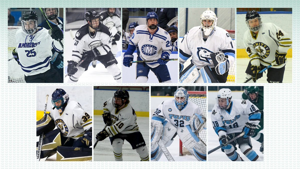 🏒 9⃣ players from the NESCAC are semifinalists for the 23rd Joe Concannon Award Amherst - Ryan Tucker Bowdoin - Luke Wheeler Colby - Jack Sullivan Conn. College - Sean Dynan Trinity - Ned Blancard / Devon Boback / Christian Hayes Tufts - Tyler Sedlak / Peyton Durand