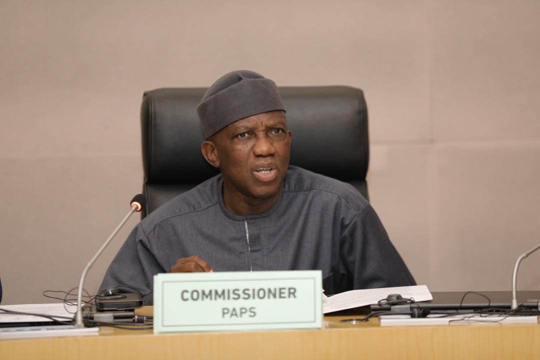 AUC_PAPS's tweet photo. (1/2). Day 2⃣: The Statu. Political meeting of the #AGA_APSA_Platform commences with the opening remarks by Comm. @Bankole_Adeoye  (#Rapporteur_PL) stressing on promoting #AGA_APSA synergy, #joint_roadmap, reducing institutional challenges, #value_driven partnership &amp; resourcing https://t.co/NlxEvx7n4f