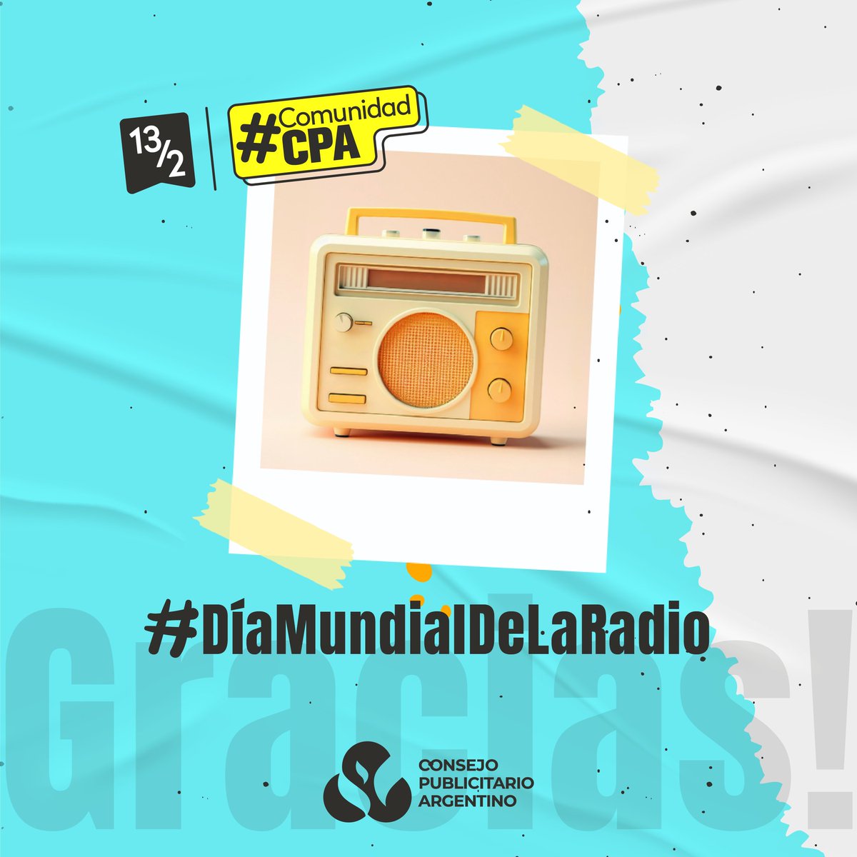 consejopublarg's tweet photo. 📻 Hoy celebramos el Día Mundial de la Radio 🎙

Queremos aprovechar para agradecer a todas las emisoras que nos acompañan difundiendo nuestras campañas de bien público, amplificando su alcance y generando conciencia sobre temas fundamentales para nuestra comunidad. https://t.co/jJj5jivfTU