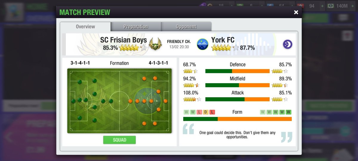 Matchday 4 of the Derby Championship and we play <a href="/TESCFrisianBoys/">SC Frisian Boys</a> as we are trying to keep our 1st place

This is the hardest game we have played yet and it will only get harder from here

SC Fristian Boys I hope we have a very close game and we will have a fair game