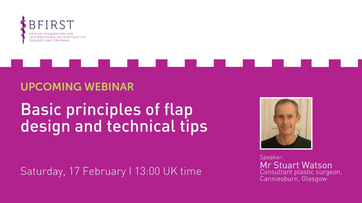 Join us on Saturday, 17 February 2024 at 13:00 (UK time) for a new BFIRST webinar! During this session Mr Stuart Watson will be discussing basic principles of flap design and will be giving technical tips. Register here 👇us06web.zoom.us/webinar/regist…