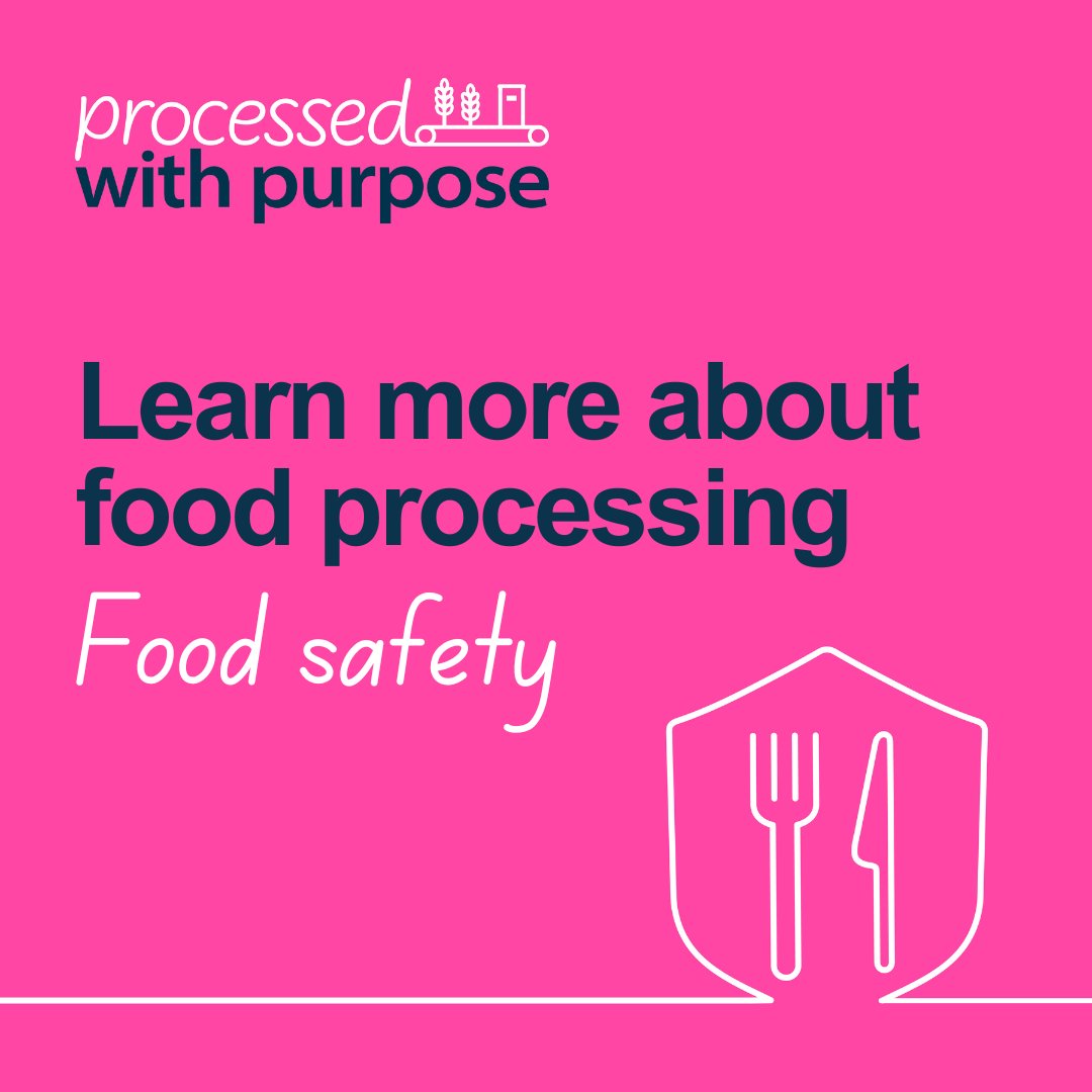 Formulations and processing techniques are scientifically developed to ensure safe food by eliminating harmful contaminants and preventing the growth of microorgansisms that could cause food-borne illnesses. Learn more: processedwithpurpose.com