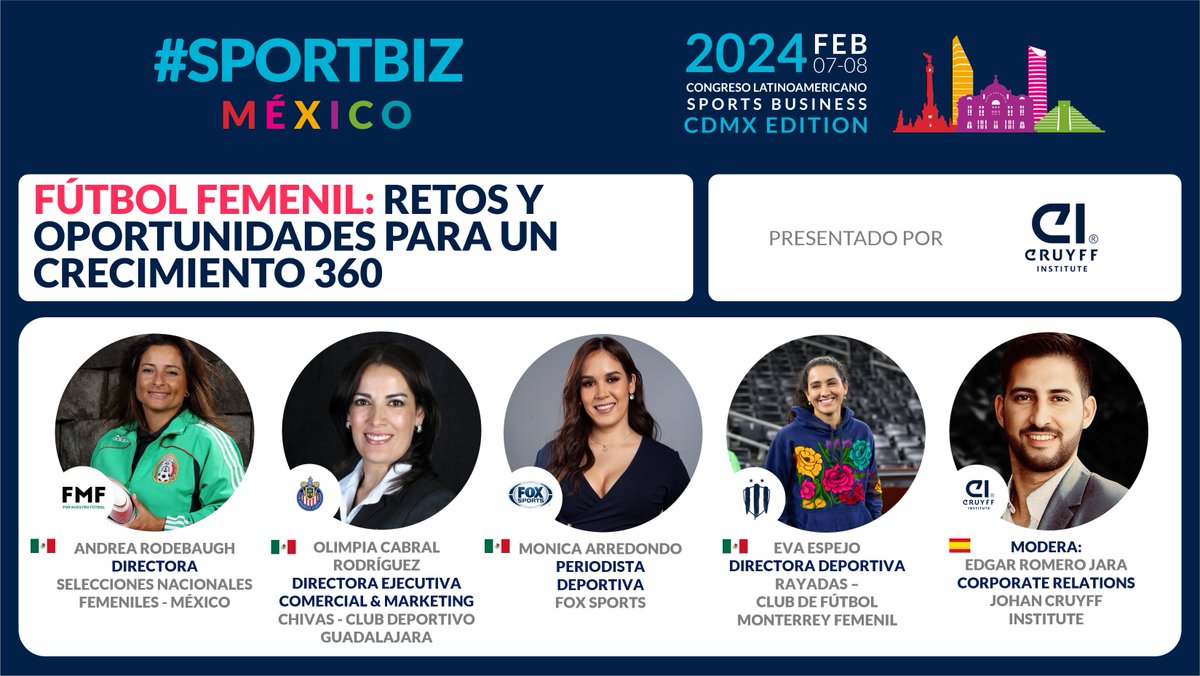 Gracias a @Cruyff_Inst_ES, Learning Partner de #SPORTBIZ México, compartimos el replay del panel de Fútbol Femenil con @arode8 - @FMF; @olimpiacabralr - @chivas; @MonicaArredondo - 
@FOXSportsMX; @EMaEsPin6 - @Rayadas; y 
@edgarromerojara #EducatingLeaders youtu.be/MY9T5cQT-no