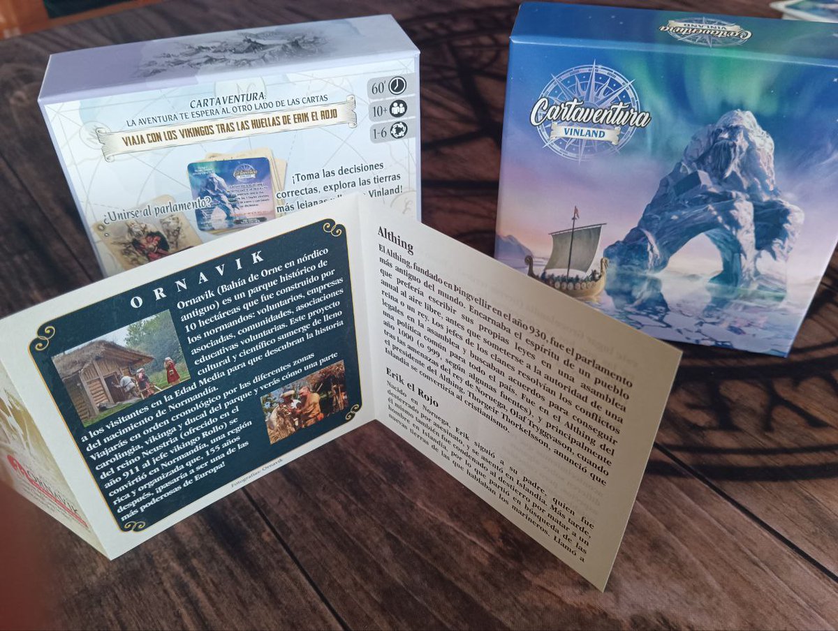 Aquí tenéis la segunda reseña de un juego de mesa; bueno, más concretamente son dos 𝒋𝒖𝒆𝒈𝒐𝒔 𝒅𝒆 𝒄𝒂𝒓𝒕𝒂𝒔 𝒏𝒂𝒓𝒓𝒂𝒕𝒊𝒗𝒐𝒔 𝒅𝒆 𝒆𝒍𝒊𝒈𝒆 𝒕𝒖 𝒂𝒗𝒆𝒏𝒕𝒖𝒓𝒂 de <a href="/jugamosuna/">¿Jugamos una?</a> 

 👥1-6 jugadores ⏰60'  🎂+10

🔗yoleonovela.com/2024/02/cartav…

#cartaventura #Lhasa #Vinland