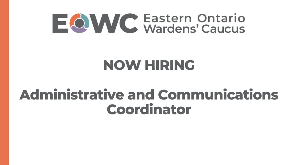 JOB POSTING: Administrative and Communications Coordinator

The EOWC is currently recruiting for a full-time Administrative and Communications Coordinator.

Learn more and apply: lnkd.in/gSKdfBf8