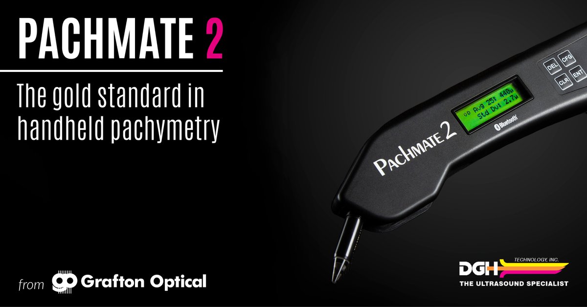 GraftonOptical's tweet photo. EASY. FAST. ACCURATE. Pachmate 2 is globally recognised as the world's leading handheld #pachymeter. See it on @GraftonOptical stand #M440 @100Optical  #pachymetry #cornea #glaucoma #cornealthickness #CCT #100optical #100ophthalmology @OptometryToday @EyeNewsMag https://t.co/fqRqXZyr3A