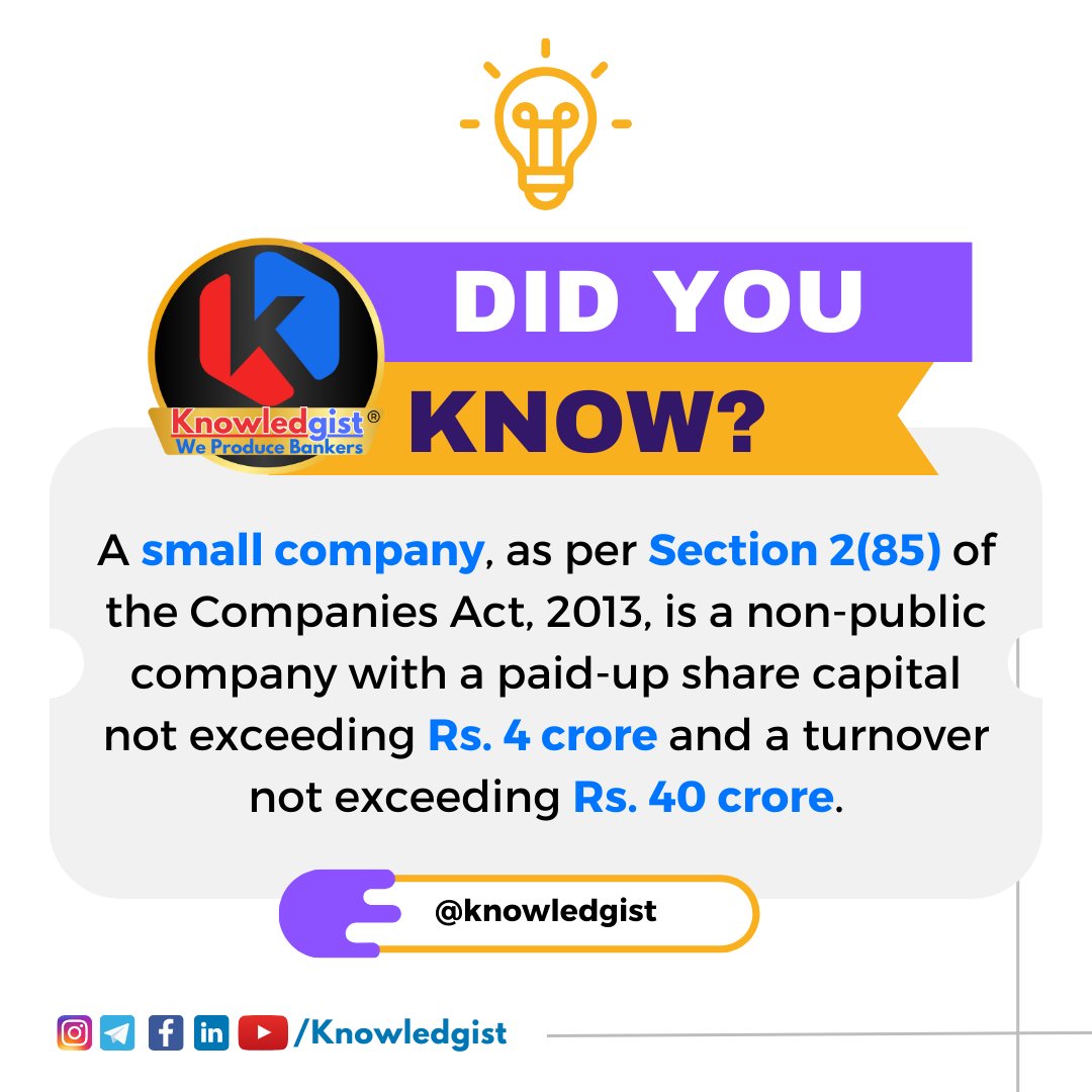 What is a Small Company ? #bankpo #InterimBudget #sbipo #sbiclerk #ibps #ibpspo #rrbpo #rbi #rbigradeb #economics #economics #economy #indianeconomy #bank #bankers #bankexam #bankexams #bankjobs #bankingjobs #bankingandfinance #bankinginterview #banking #ibpsclerk #didyouknow