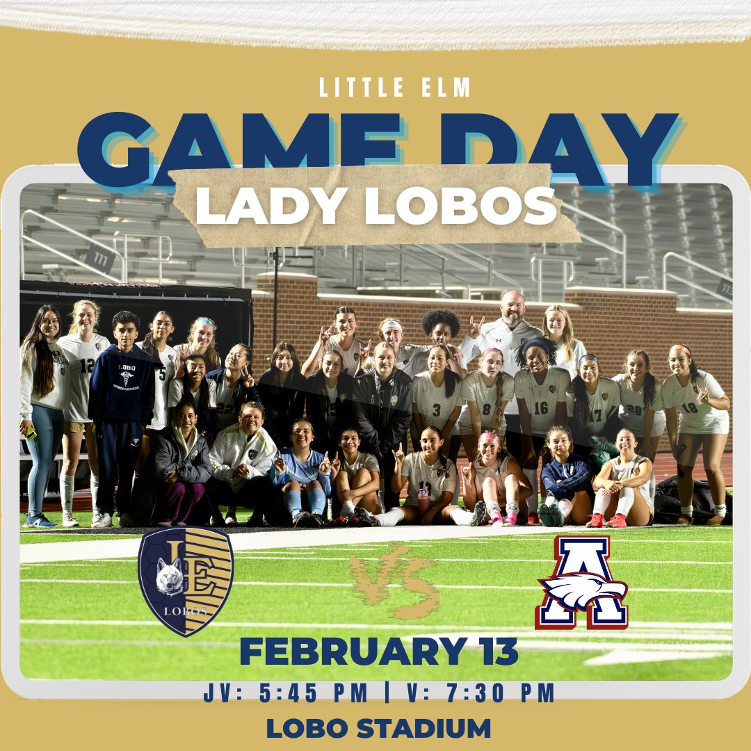 It's game day!
We're at the half way point of district and need your support!
Come out tonight at Lobo Stadium to cheer on our ladies!
Maybe even an early Valentine's date? ❤️
🆚 Allen
🗓️ Tuesday, 2/13
🕔JV: 5:45 | V: 7:30
📍 Lobo Stadium