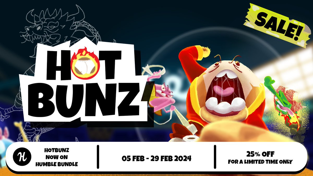 Friendly Reminder: Our bootyful game, HotBunz, is on sale thanks to @humblebundle 🎈🎈🎈

🆘LIMITED TIME ONLY - humblebundle.com/store/hotbunz🆘

#Hotbunz #RemotePlay #gamedev #steam #humblebundlegames