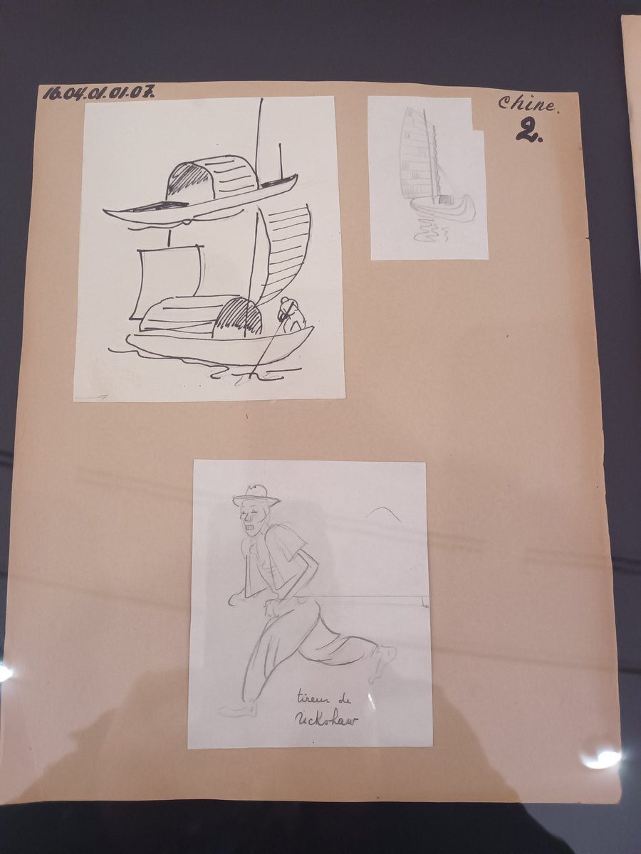 MichelRougerMR's tweet photo. L'#expo présente beaucoup de croquis préparatoires de #Hergé et traduit les calligraphies présentes au fil des cases et dont #Tchang Tchong-jen est l'auteur. Une fructueuse collaboration dont l'expo rend bien compte. https://t.co/3jCrKZdxvA