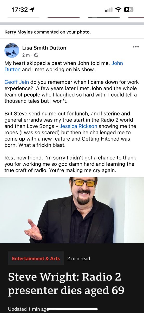 Hey #SteveWright <a href="/BBCRadio2/">BBC Radio 2</a> John and I have just cracked a beer. Cheers for everything. Love ya friend x