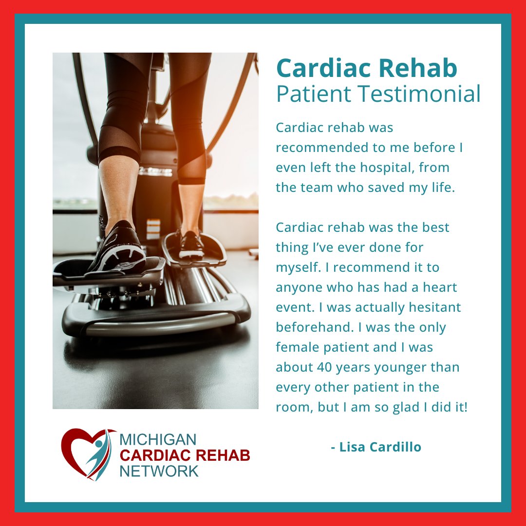 One conversation can make a difference in a cardiovascular patient's outcome and quality of life. Lisa Cardillo was hesitant to enroll in #cardiacrehab at first but listened to her doctor. The data and benefits are clear: Are you making time to discuss cardiac rehab? #CRWeek2024