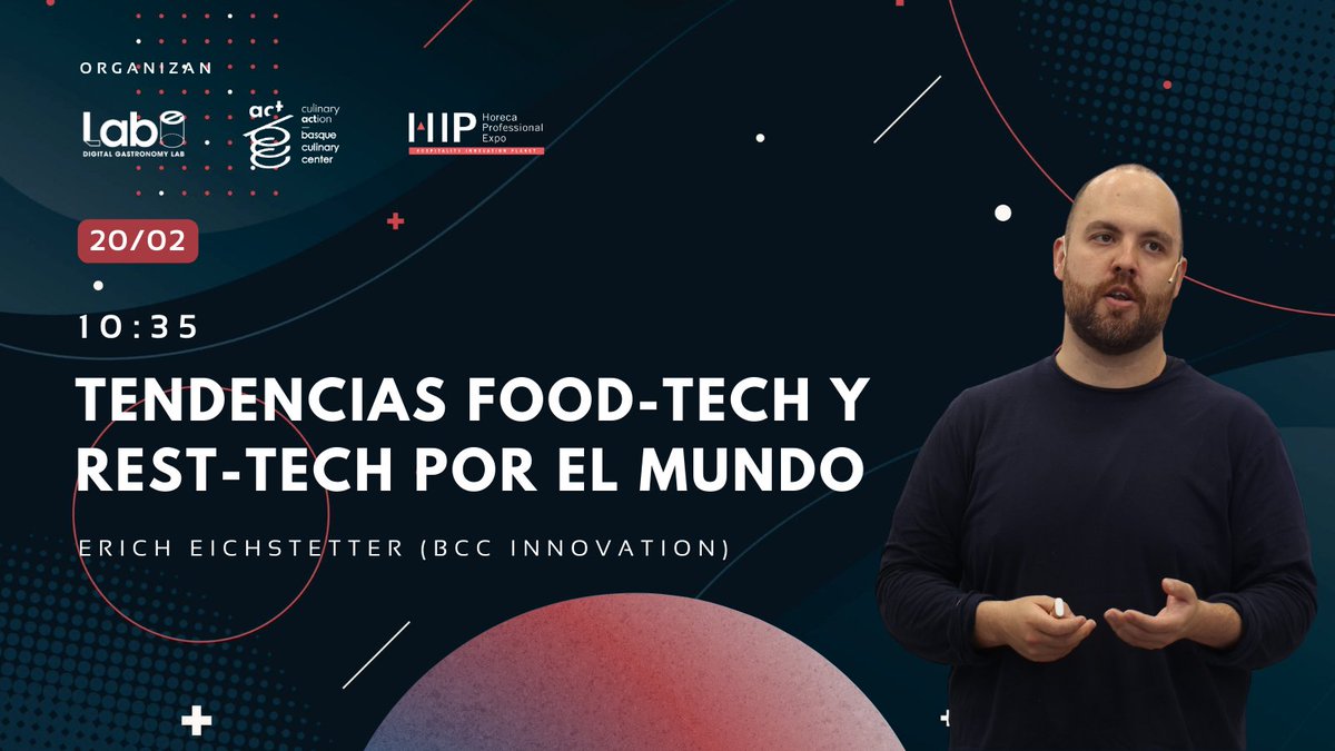 LABe_dgl's tweet image. 📢 NOS VEMOS EN #HIP2024 🙌 Conoce las últimas “Tendencias en #foodtech y #resttech por el mundo” con Erich Eichstetter de #BCCInnovation y @LABe_dgl en la VI. edición de Future Gastronomy Startup Forum #HIP2024 👉 labe-dgl.com/es/noticias/fu…