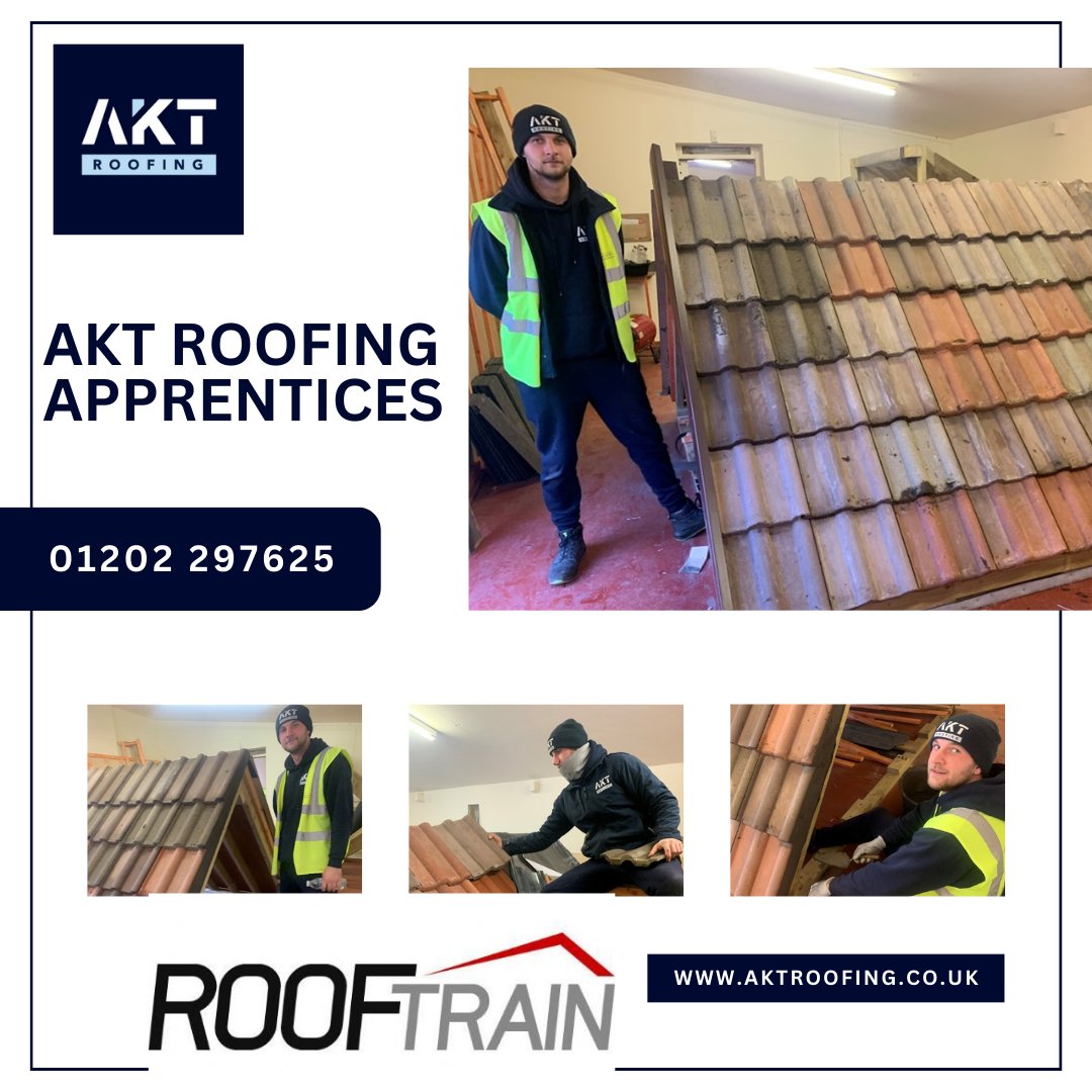 Leon joined AKT Roofing last summer as a labourer. He is now 3 months into his Level 2 Roofing Slating and Tiling Apprenticeship at RoofTrain 3 days a month and is progressing very well!
Securing our future at AKT Roofing!
#SecuringOurFuture #roofingapprenticeship