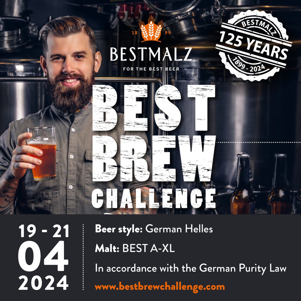 Registration is now open for the #BestBrewChallenge 2024! This year's challenge – to brew the perfect German-style Helles using BEST A-XL! Full information on bestbrewchallenge.com #maltitup